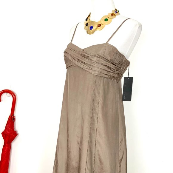 New Stella & Jamie Babydoll Silk/Cotton Blend Maxi Dress Sz M - L - Picture 16 of 16